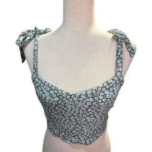 Abercrombie & Fitch Green Sleeveless Crop Top